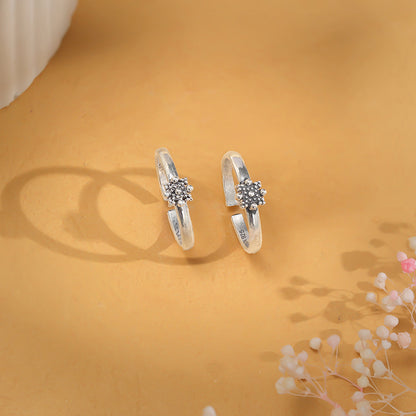 Oxidised Silver Bhaavna Toe Rings