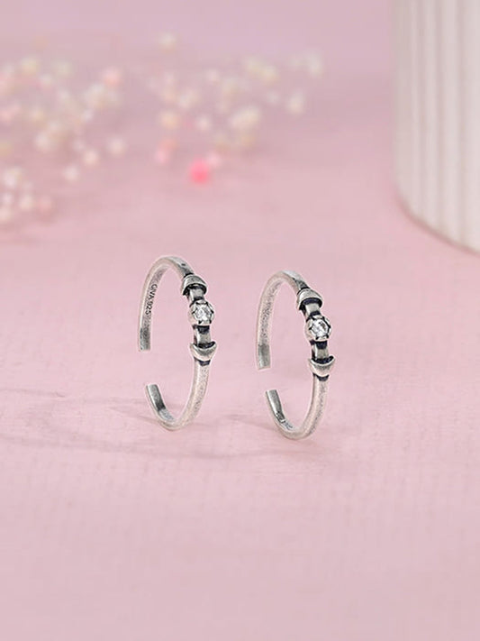 Oxidised Silver Tamanna Toe Rings