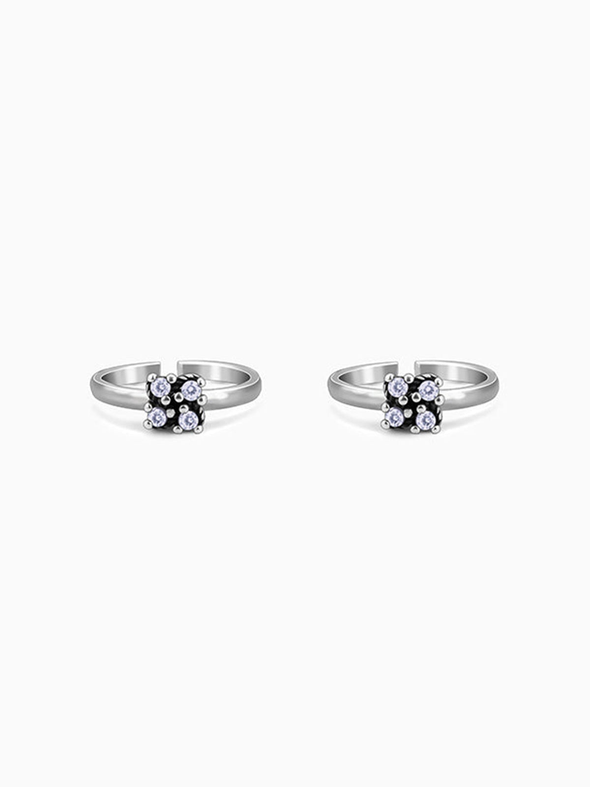 Oxidised Silver Sarva Toe Rings