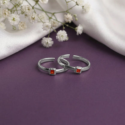 Silver Chempaka Toe Rings