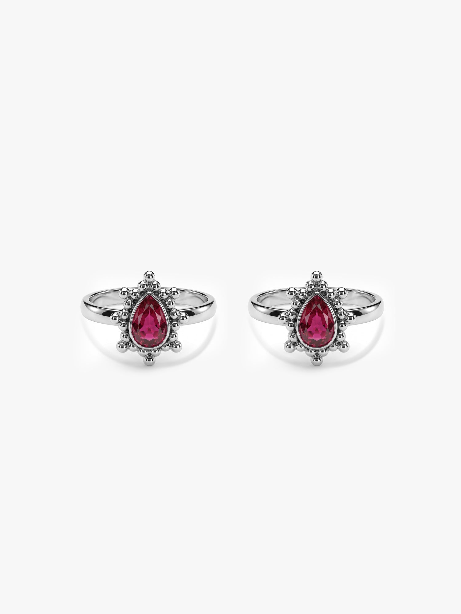 Oxidised Silver Pear Toe Rings