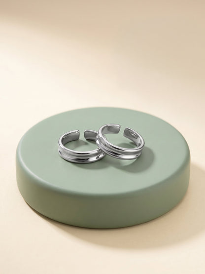 Silver Radiance Wrap Toe Rings