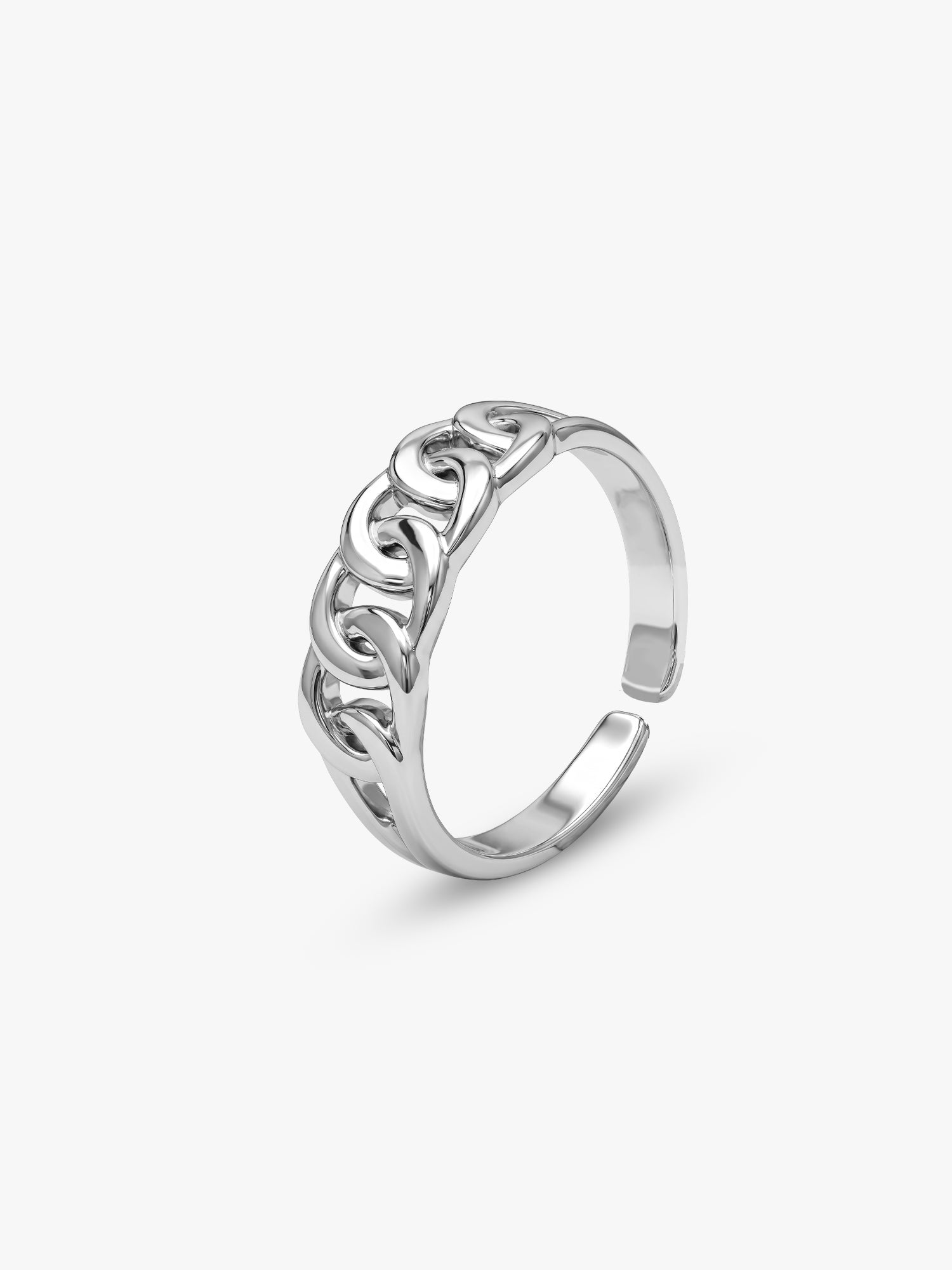 Silver Flowing Links Toe Rings