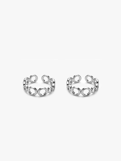 Silver Mystic Circles Toe Rings