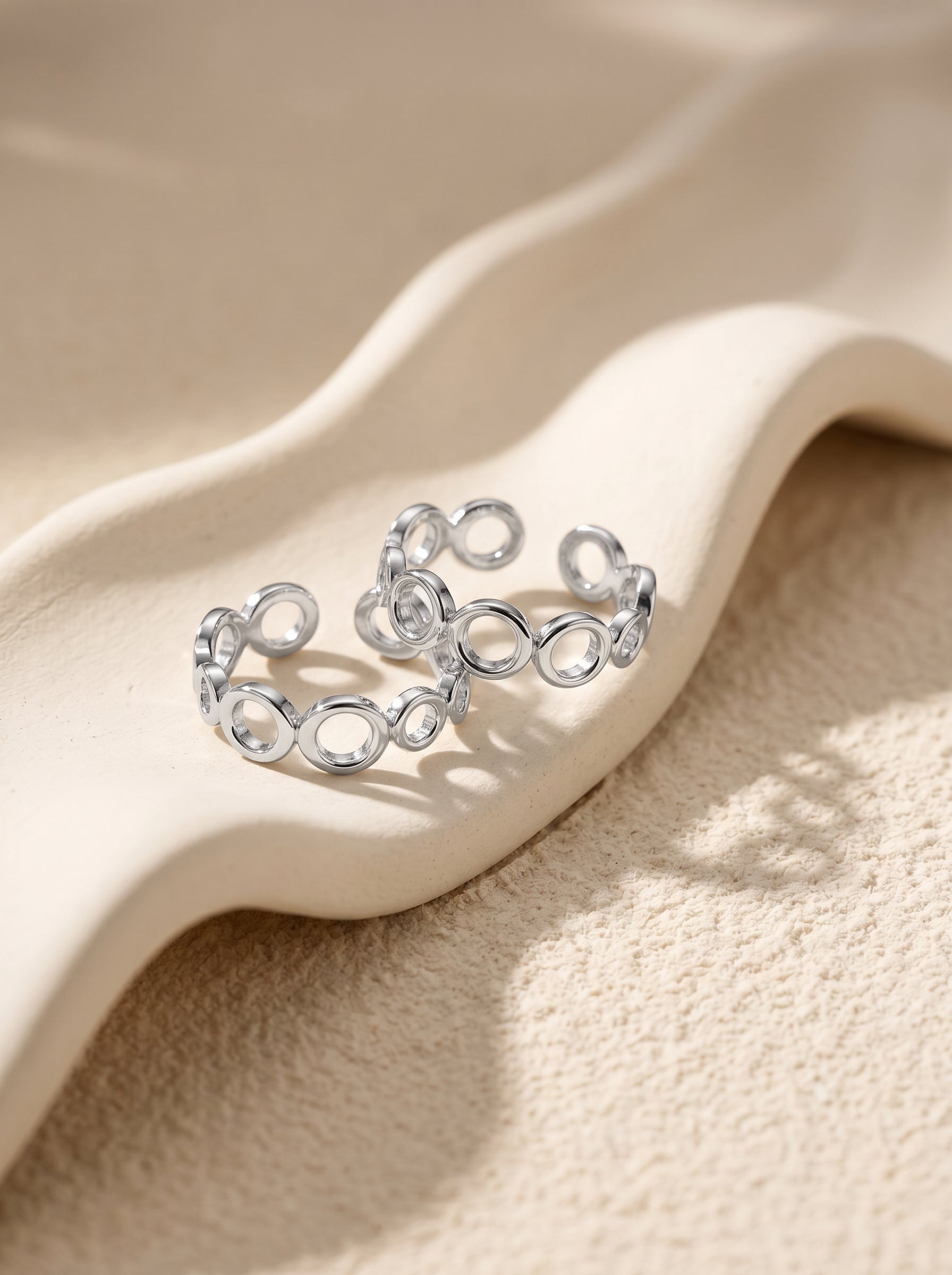 Silver Mystic Circles Toe Rings