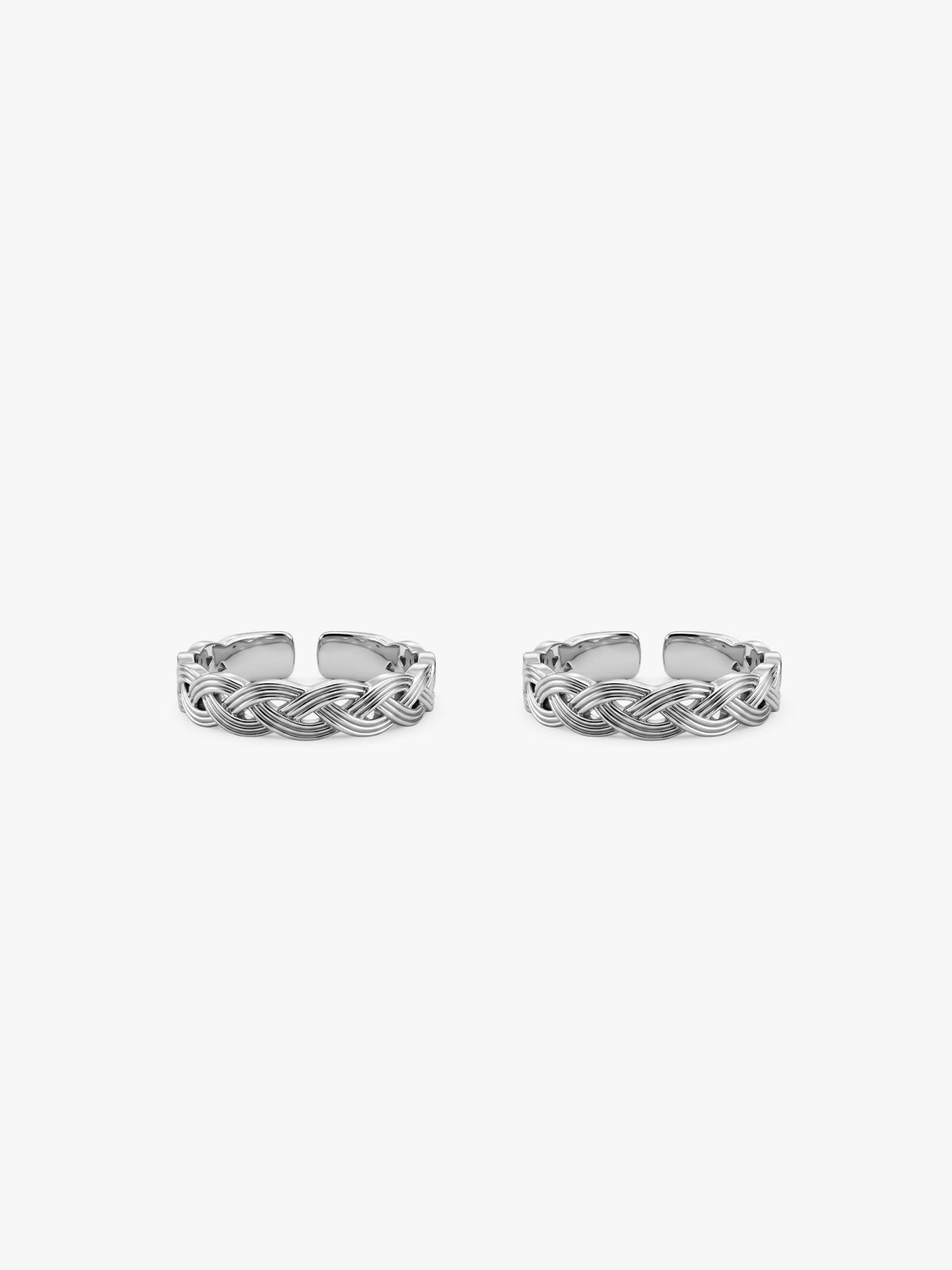 Silver Celtic Tide Toe Rings
