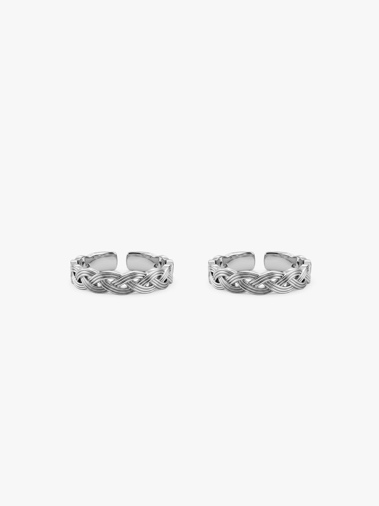 Silver Celtic Tide Toe Rings