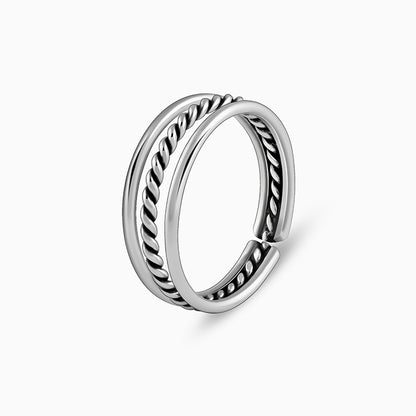 Oxidised Silver Footsie Bling Toe Rings