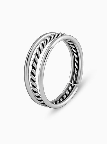 Oxidised Silver Footsie Bling Toe Rings