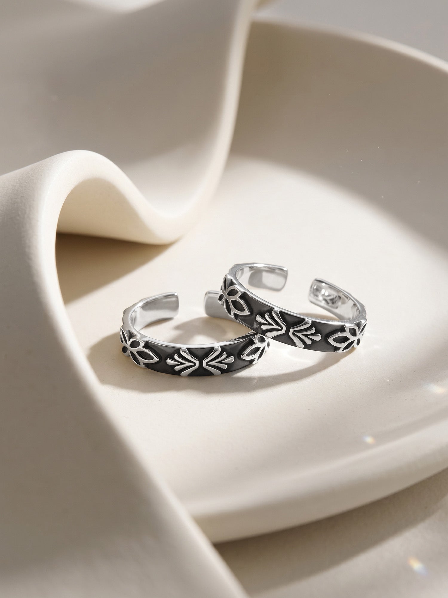 Oxidised Silver Saanvi Toe Rings