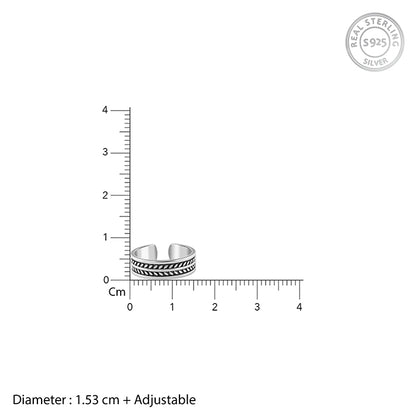 Oxidised Silver Falak Toe Rings