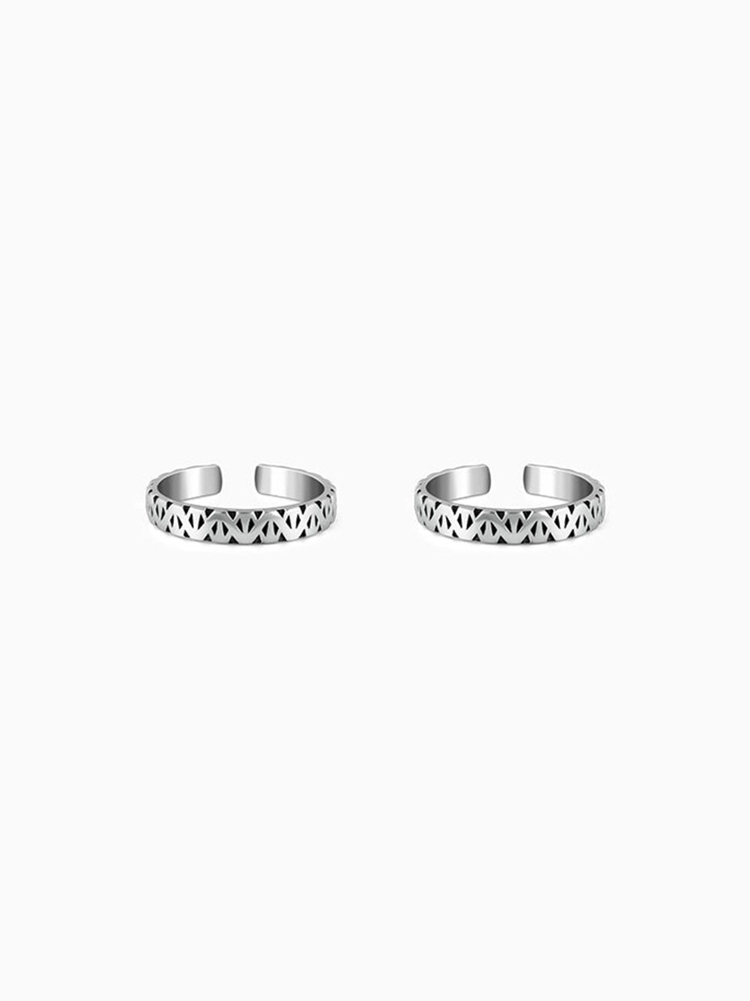Oxidised Silver Vanshika Toe Rings