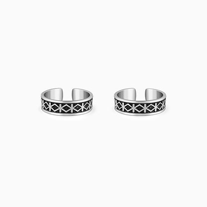 Oxidised Silver Tanya Toe Rings