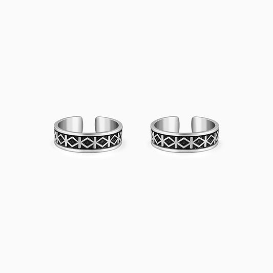 Oxidised Silver Tanya Toe Rings