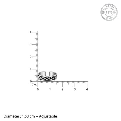 Oxidised Silver Tanya Toe Rings