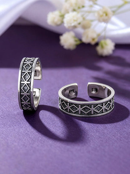 Oxidised Silver Tanya Toe Rings
