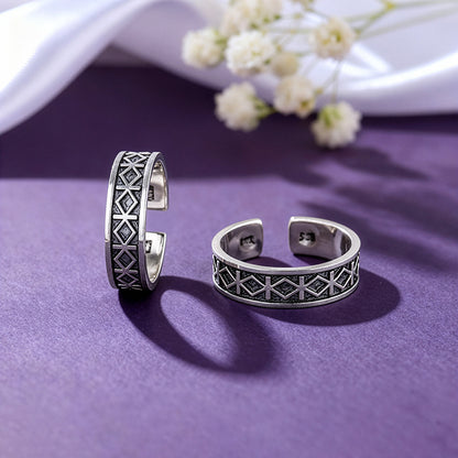 Oxidised Silver Tanya Toe Rings
