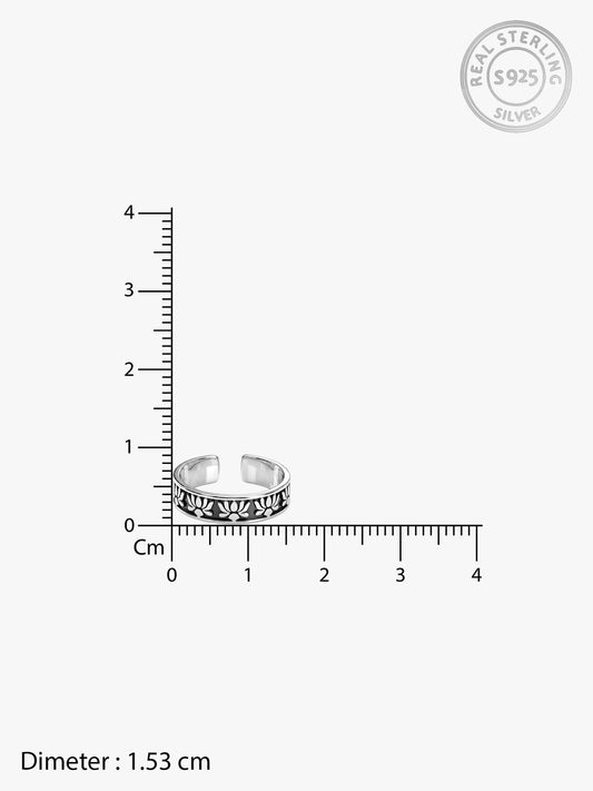 Oxidised Silver Alina Toe Rings