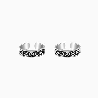 Oxidised Silver Ishani Toe Rings