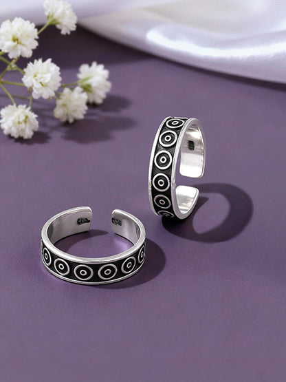 Oxidised Silver Ishani Toe Rings