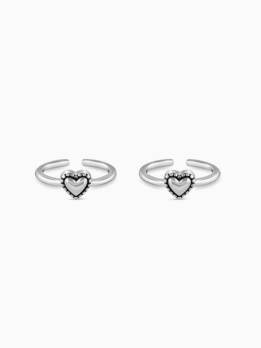 Oxidised Silver Ishika Toe Rings