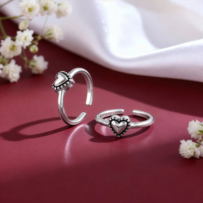 Oxidised Silver Ishika Toe Rings