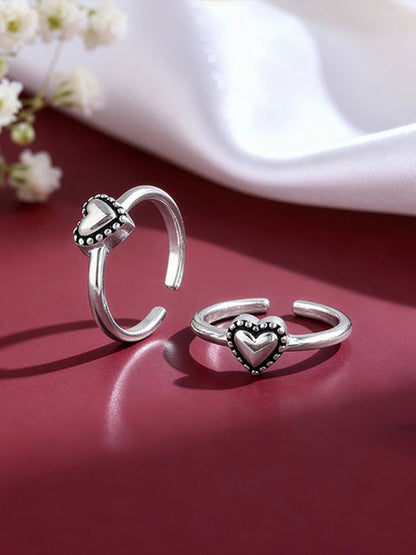 Oxidised Silver Ishika Toe Rings