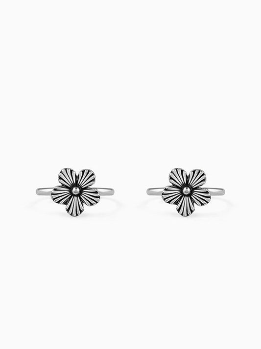 Oxidised Silver Yatika Toe Rings
