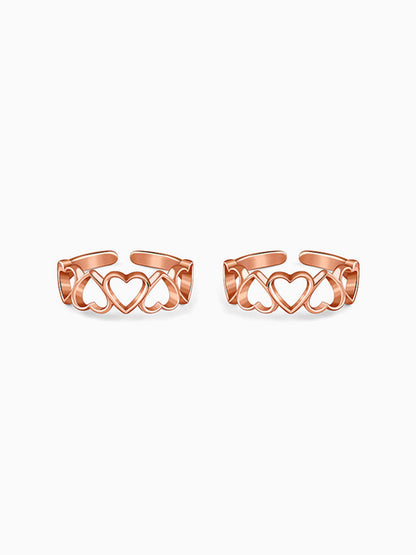 Rose Gold Ridam Toe Rings
