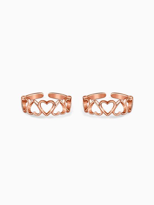 Rose Gold Ridam Toe Rings