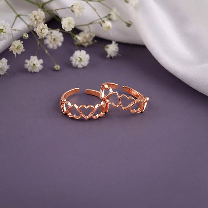 Rose Gold Ridam Toe Rings