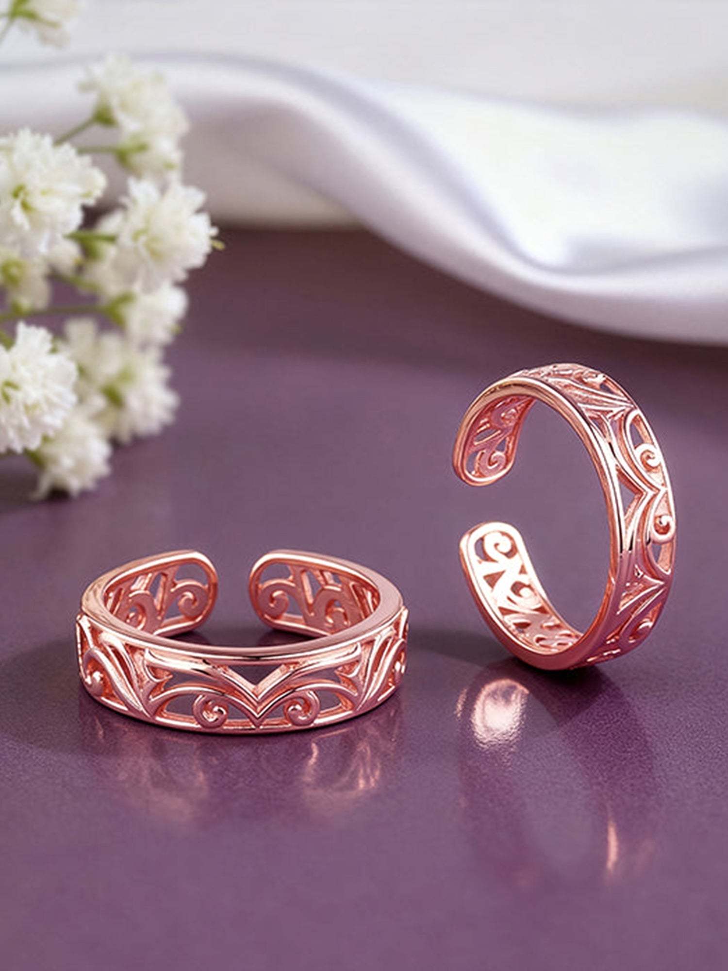 Rose Gold Khoobsurat Toe Rings