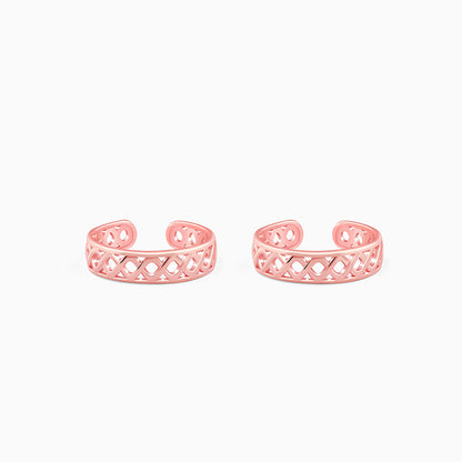 Rose Gold Pruthvi Toe Rings