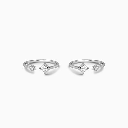 Silver Frostwink Toe Rings