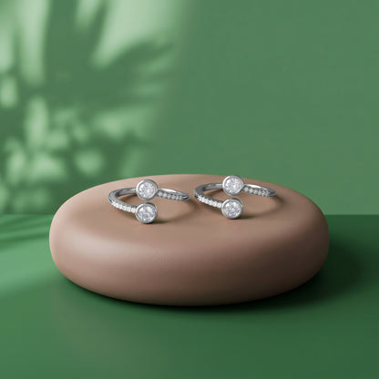 Silver Dhanya Toe Rings