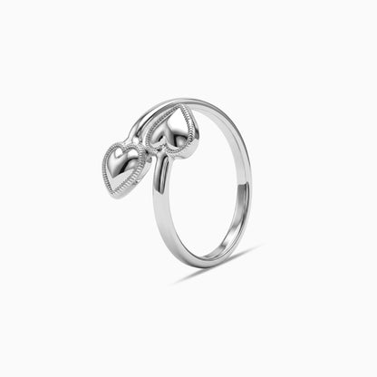Silver Cordelia Heart Toe Rings