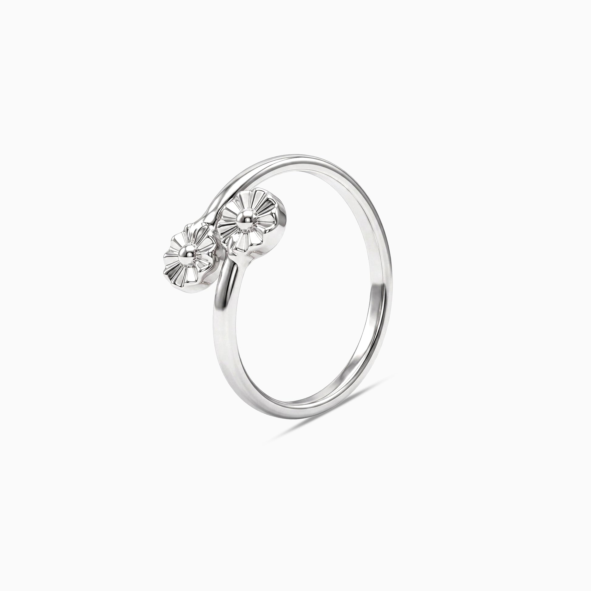 Silver Celandine Botanical Toe Rings