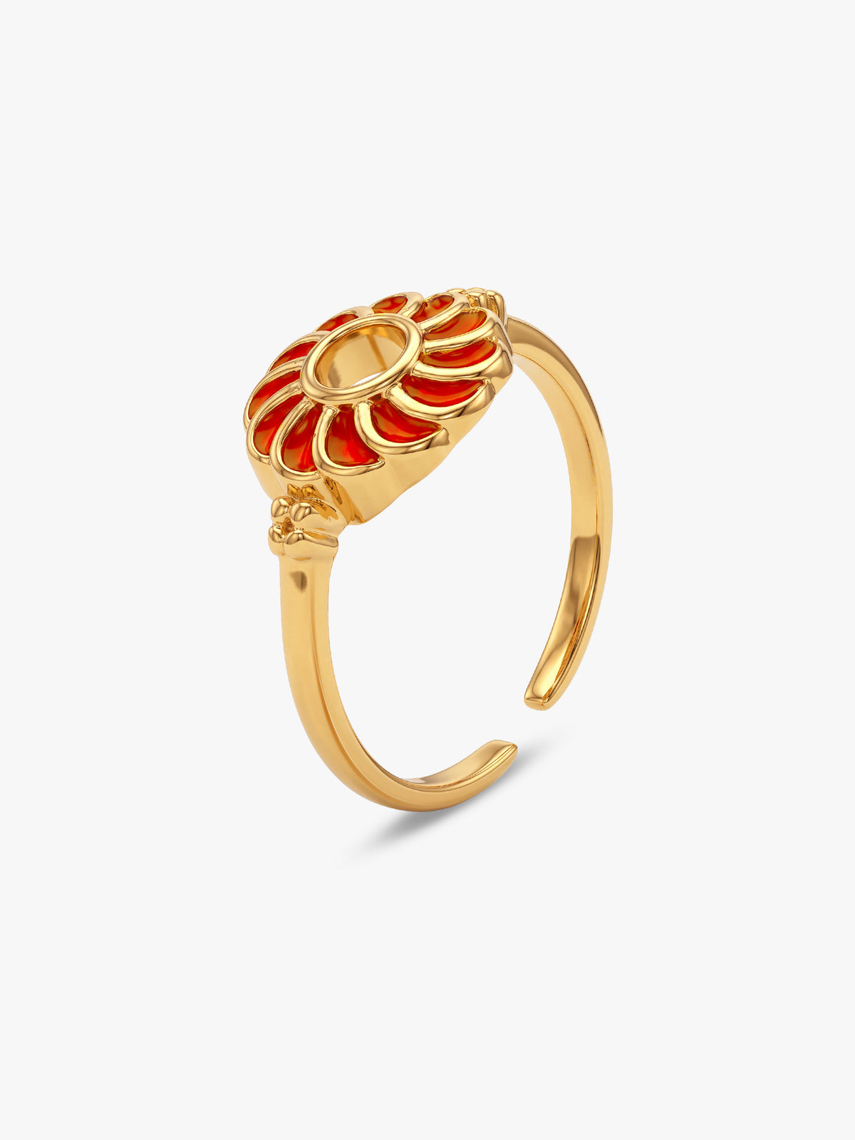 Golden Kesari Jalebi Toe Rings