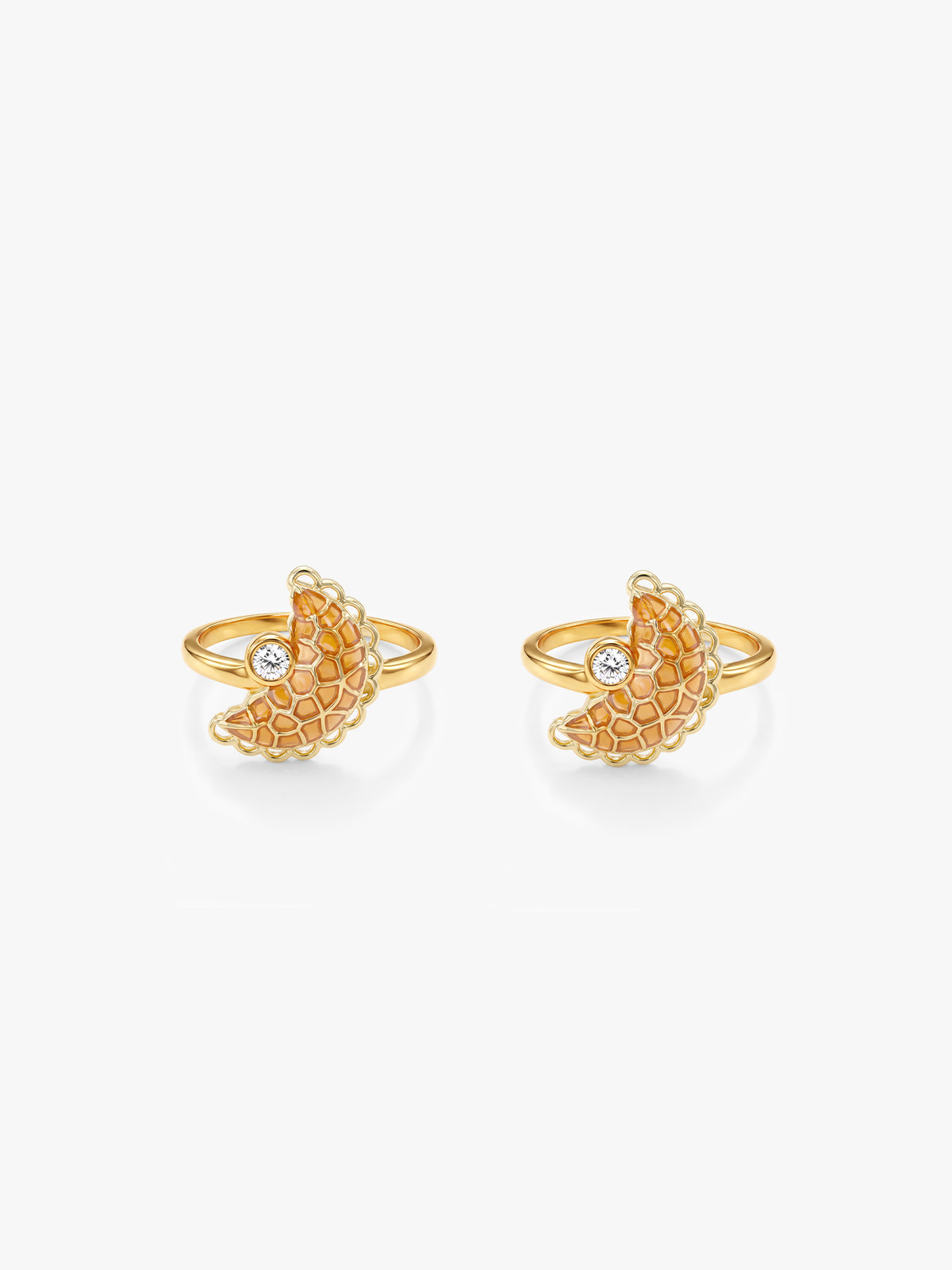 Golden Gujiya Toe Rings