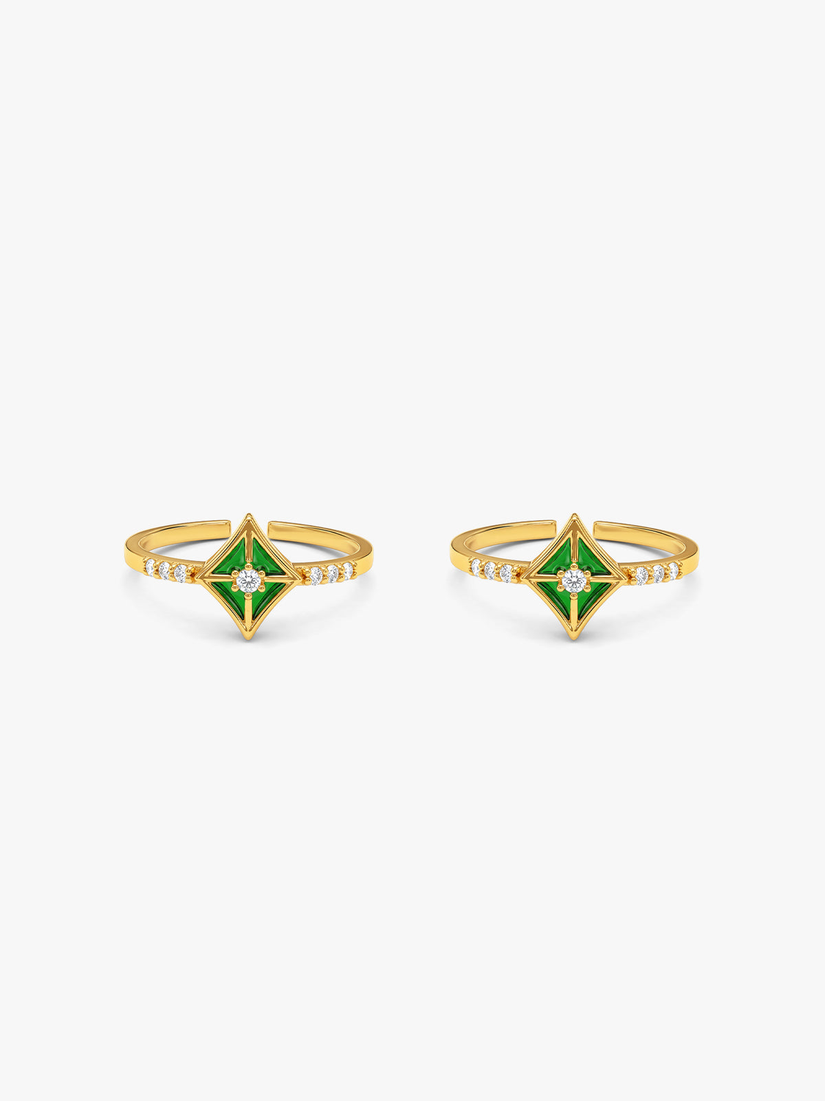 Golden Patang Pataka Toe Rings