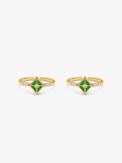 Golden Patang Pataka Toe Rings