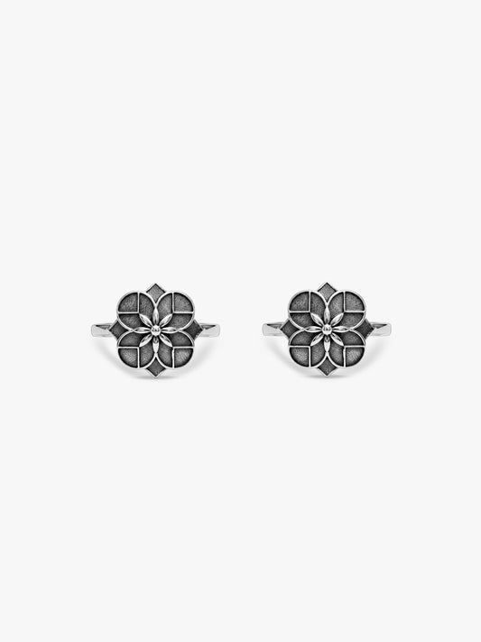 Oxidised Silver Phoolwari Toe Rings