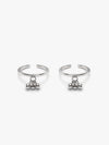 Oxidised Silver Ishwari Toe Rings