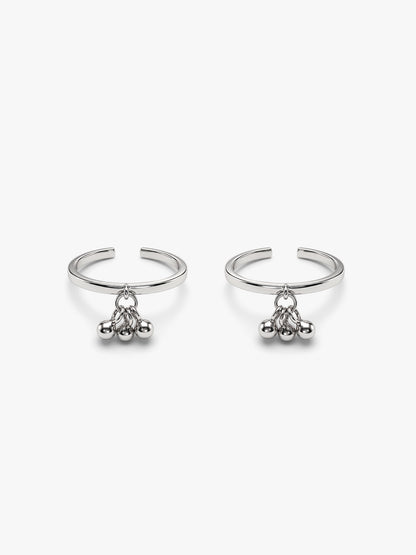 Oxidised Silver Ishwari Toe Rings