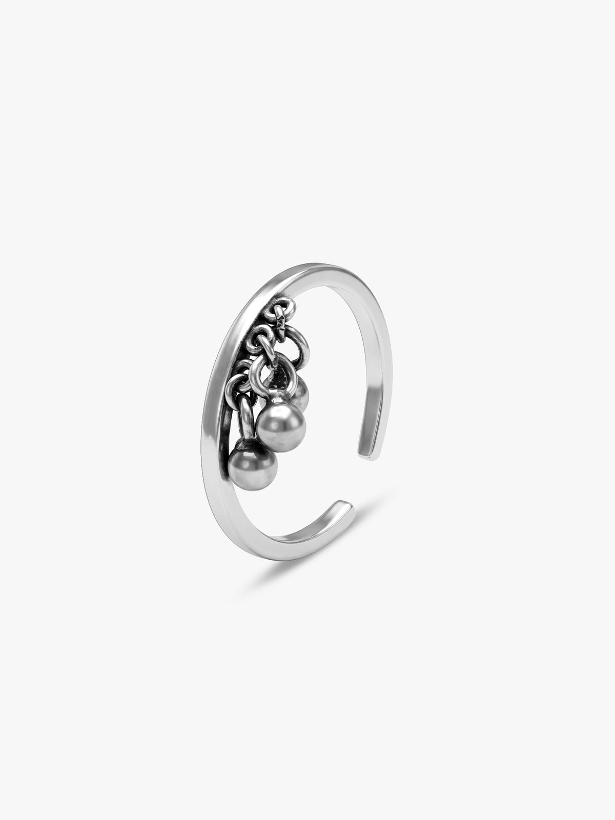Oxidised Silver Yashvi Toe Rings