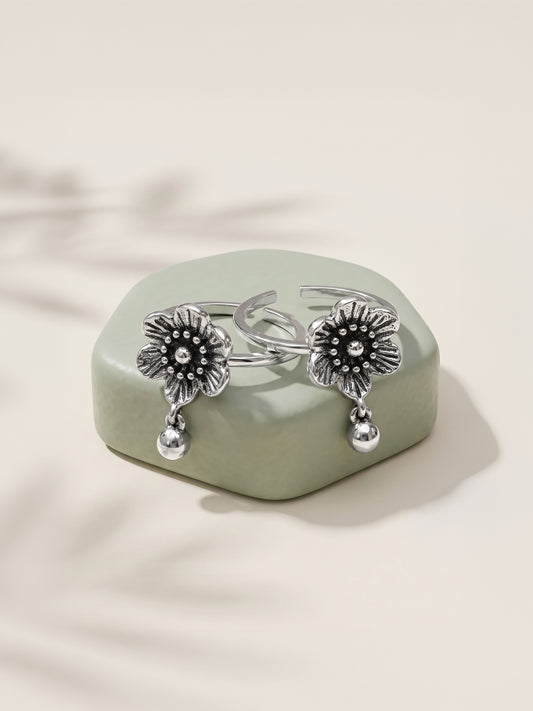 Oxidised Silver Vasanti Toe Rings