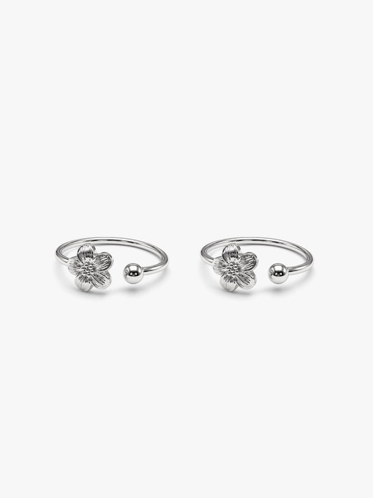 Oxidised Silver Taranya Toe Rings
