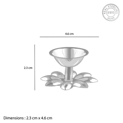 Silver Phool Diya