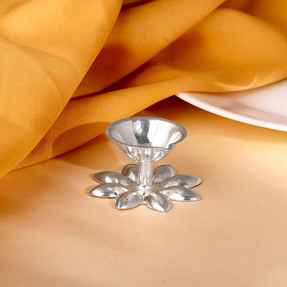 Silver Phool Diya