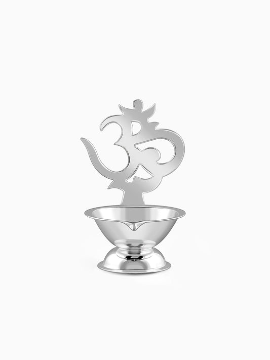 Silver Omkar Diya